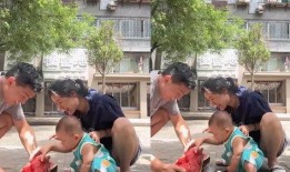 西瓜摔破就地吃瓜